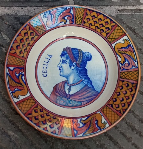 Piatto ceramica lustro rubino - piatto,