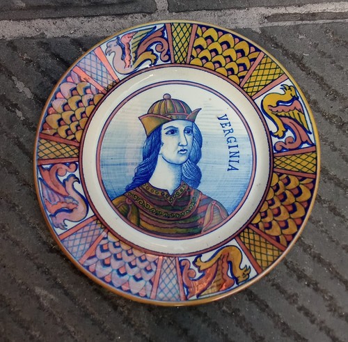 Piatto ceramica lustro rubino - piatto,
