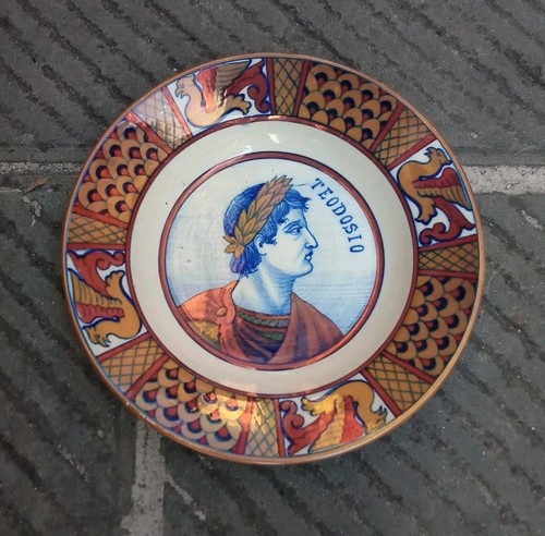 Piatto ceramica lustro rubino - piatto,